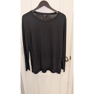 Banana Republic Long Sleeve Black Tunic‎ Top Size Large New